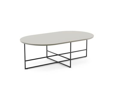 Low oval eucalyptus coffee table INSIDE Domkapa