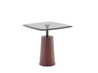 Square glass side table PANTON Domkapa