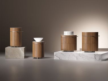 Solid wood vanity unit FURO OVAL Domus Falerii
