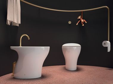 Floor-mounted ceramic sanitary-ware MASCALZONE LIGHT Domus Falerii