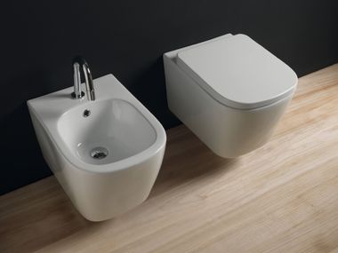 Wall-mounted ceramic sanitary-ware QUADRA Domus Falerii