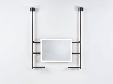 Rectangular mirror with frame and LED light IO-D Domus Line