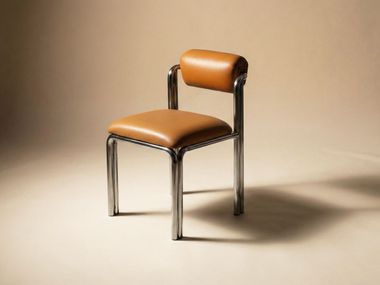 Silla de acero inoxidable con asiento acolchado CUBU Dooq Details