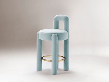 Upholstered stool with footrest MARLON Dooq Details