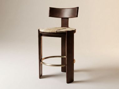 Rope barstool with footrest NEST Dooq Details