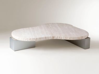 Low travertine coffee table for living room ON THE ROCKS Dooq Details