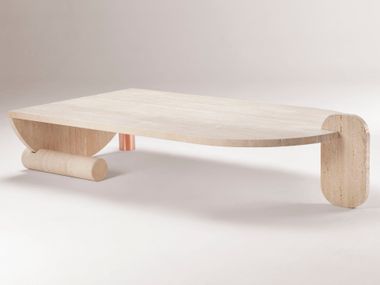 Travertine central coffee table PLAYING GAMES TRAVERTINE Dooq Details