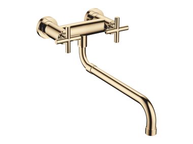 Wall-mounted kitchen tap with pull out spray TARA 31 151 892 Dornbracht