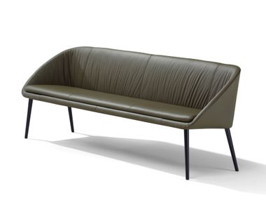 Leather bench with back DAN 2520 Draenert