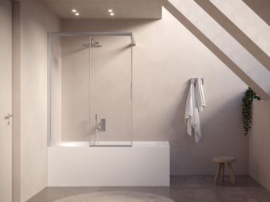 Sliding crystal bathtub wall panel NATURA 4000 Duka