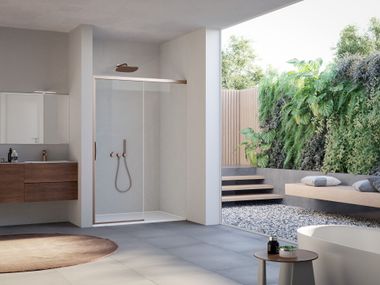 Niche crystal shower cabin with sliding door NATURA 4000 Duka