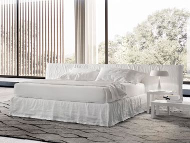 Doppelbett gepolstertes Bett mit Bettkasten DRESS LONG Duomo Design