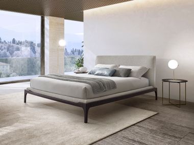 Doppelbett Bett mit Polsterkopfteil GLADYS WOOD Duomo Design