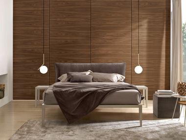 Doppelbett Bett mit Polsterkopfteil LERA SHOW ALTO Duomo Design