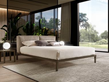 Doppelbett Bett mit Polsterkopfteil LERA SOFT Duomo Design