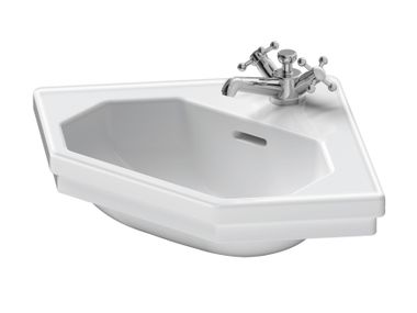 Lave-mains d'angle suspendu en céramique avec trop-plein 1930 079342 Duravit