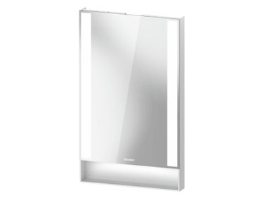 Wall-mounted bathroom mirror with integrated lighting ONE QA7080 Duravit