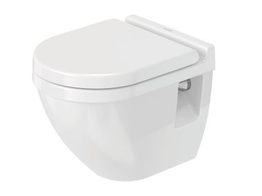 Compact wall-hung ceramic toilet STARCK 3 220209 Duravit