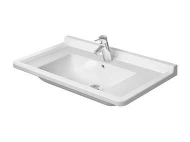 Inset ceramic washbasin with overflow STARCK 3 030480 Duravit