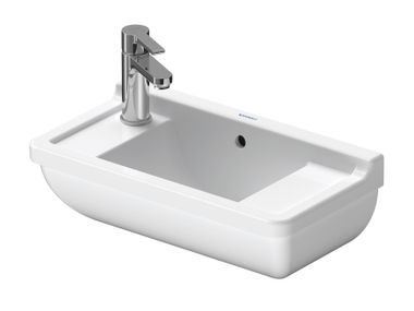 Lave-mains rectangulaire suspendu en céramique avec trop-plein STARCK 3 075150 Duravit
