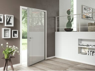 Pivot safety door with concealed hinges E-GLIDE