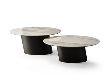 Round ceramic coffee table DORADO LOW EFORMA