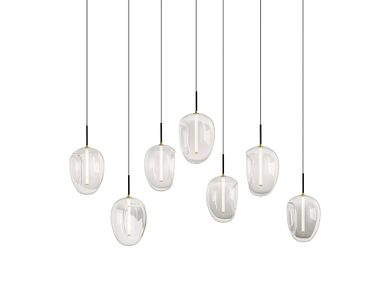 Lampada a sospensione in vetro FOS EFORMA