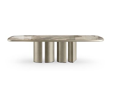 Rectangular table with ceramic king top PLAI EFORMA