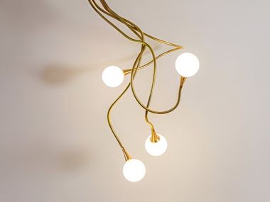 LED opal glass ceiling lamp with swing arm DALIA EGOLUCE