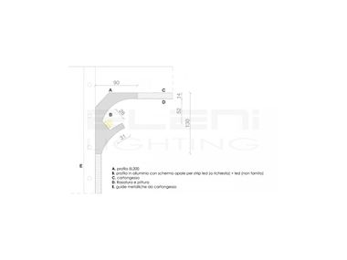 EL200 | Angular lighting profile Semi-inset Linear lighting profile By ...