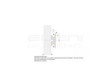 EL302| Up&down LED lighting flat profile Linear lighting profile for ...