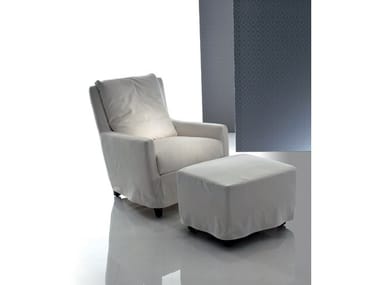 Fabric armchair with armrests ELISA | Fabric armchair