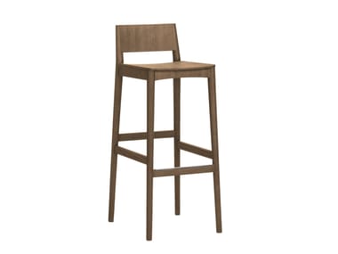 Sgabello alto da bar in legno ELSA - CONTRACT PIAVAL