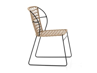 Sedia a slitta in acciaio EMMA R/SB Crassevig