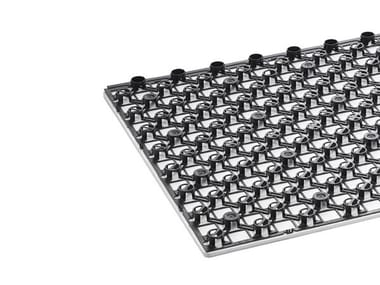 EMMETI, GRID FLOOR Pannello bugnato in materiale plastico riciclato