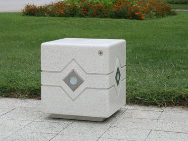 Fixed concrete bollard with built-in light 150 ENCHO ENCHEV - ETE