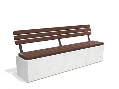 ENCHO ENCHEV - ETE, 179 Panchina in calcestruzzo e legno con schienale