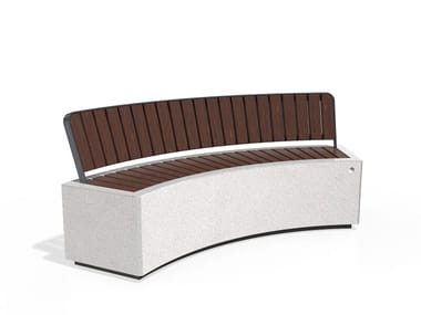 ENCHO ENCHEV - ETE, 268-B Panchina modulare curva in calcestruzzo e legno
