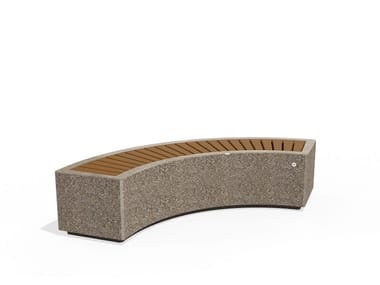 ENCHO ENCHEV - ETE, 268-V Panchina modulare curva in calcestruzzo e legno