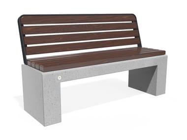 ENCHO ENCHEV - ETE, 287 Panchina in calcestruzzo e legno con schienale