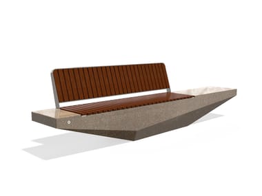 ENCHO ENCHEV - ETE, 322 Panchina in calcestruzzo e legno con schienale