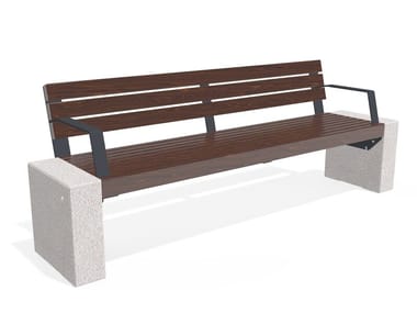 ENCHO ENCHEV - ETE, 333 Panchina in calcestruzzo e legno con schienale