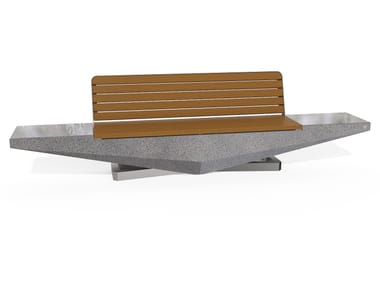 ENCHO ENCHEV - ETE, 345 Panchina in calcestruzzo e legno con schienale
