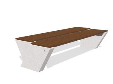 ENCHO ENCHEV - ETE, 356 Panchina in calcestruzzo e legno senza schienale