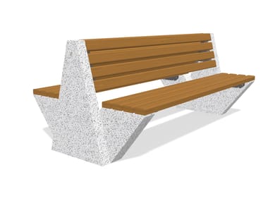 ENCHO ENCHEV - ETE, 357 Panchina doppia in calcestruzzo e legno