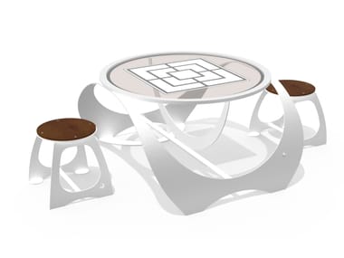 ENCHO ENCHEV - ETE, 385 Tavolo per spazi pubblici in acciaio