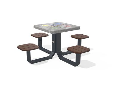 Square cement game table 420 ENCHO ENCHEV - ETE