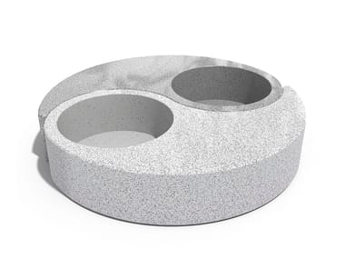 ENCHO ENCHEV - ETE, YIN YANG 261 Panchina circolare in calcestruzzo con fioriera integrata