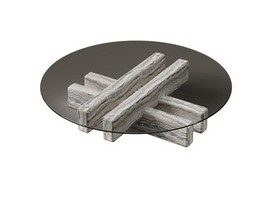 Mesa de centro redonda de mármore JETEE ENNE