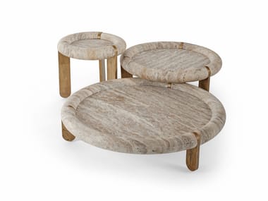 Tavolino rotondo in marmo MADOU ENNE